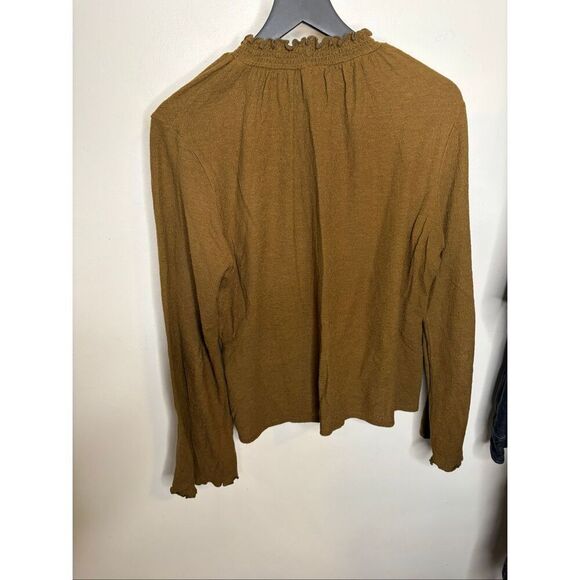 Madewell Texture & Thread Ruffled Mockneck Top - Picture 4 of 7